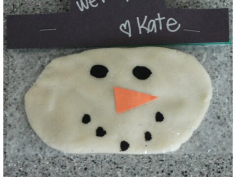 Image for Homemade Valentine for Kids: Play Dough Snowman