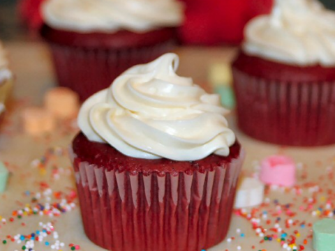 Image for Red Velvet Cupcakes with Cream Cheese Frosting Valentine’s Day Dessert Love