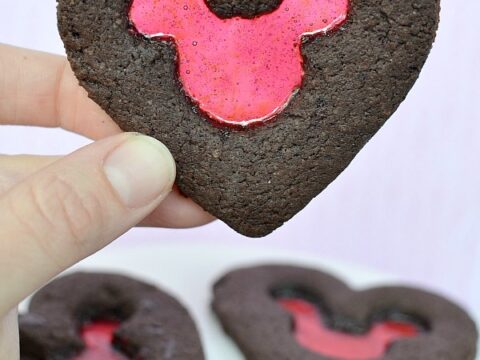 Image for Valentine's Day "Stained Glass" Mickey Mouse Cookies