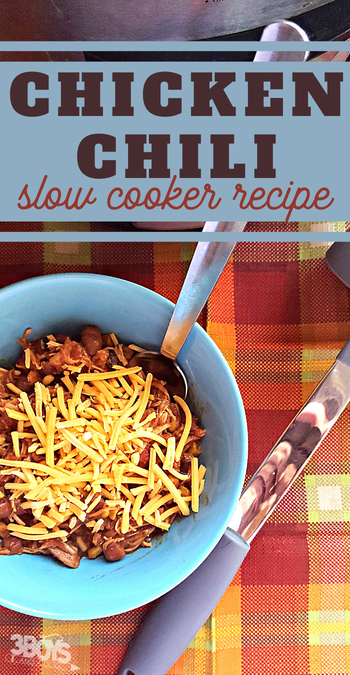 this chili recipe is made lighter by the use of chicken