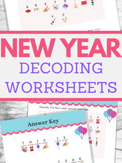 new years decoding activities worksheets