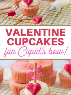cupids bow valentine cupcakes