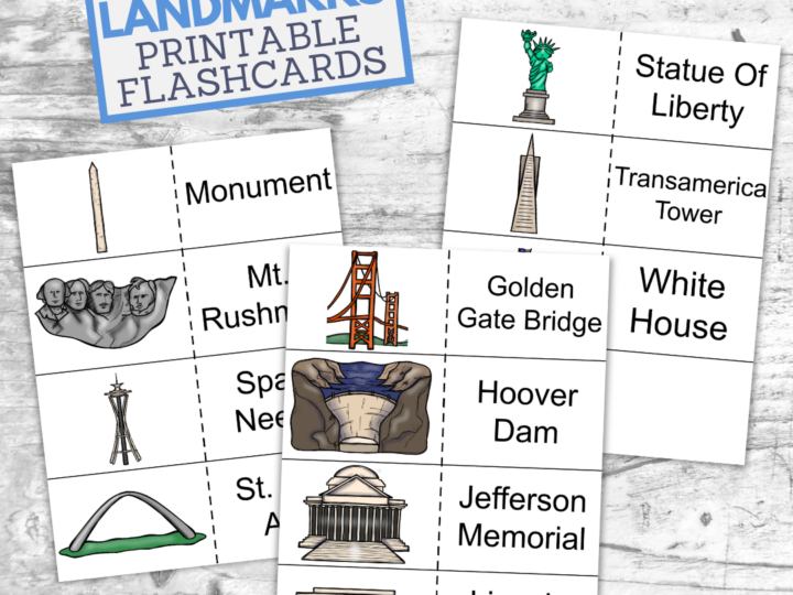 fun printable flashcards for kids to learn the famous landmarks of the united states of america