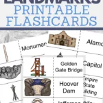 printable flashcards for landmarks learning fun