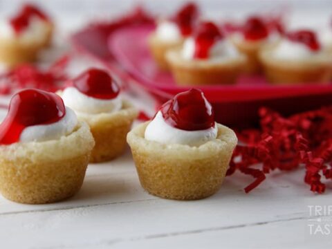 Image for Mini Cherry Cheesecake Sugar Cookie Cups + VIDEO