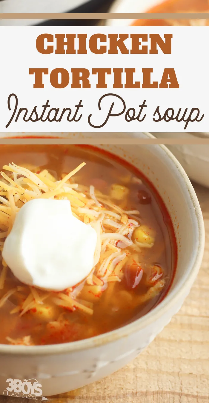 instapot chicken tortilla soup with rotel