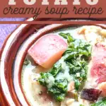 this soup recipe is made creamy by the use of red potatoes and cream cheese