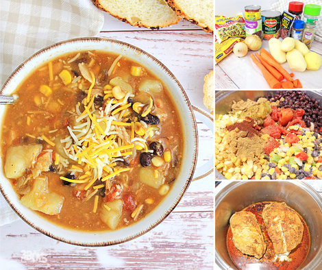 chicken chowder dinner recipe of southwestern flavors