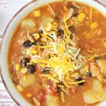 this chicken chowder recipe is full of spicy tex mex flavors