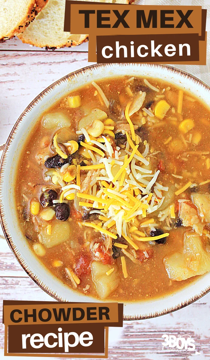 this chicken chowder recipe is full of spicy tex mex flavors