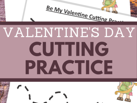 valentines day cutting worksheets