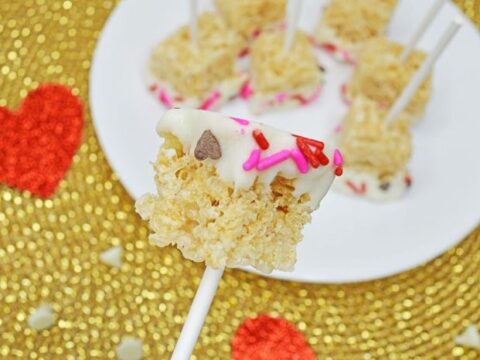 Image for Valentine's Day Rice Krispie Pops Recipe