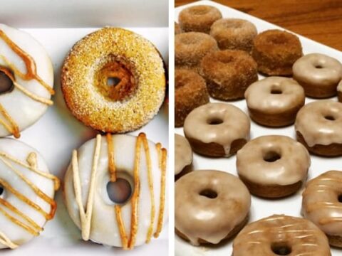 Image for Baked Cinnamon Roll Mini Donuts - Dinner, then Dessert