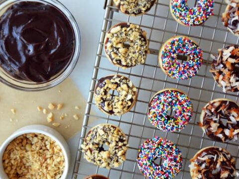 Image for Baked Mini Buttermilk Doughnuts with Nutella Glaze