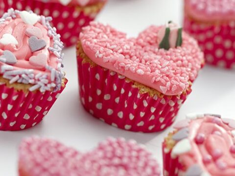 Image for Pink Heart Shaped Cupcakes