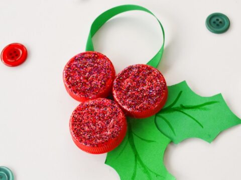 Image for Homemade Milk Cap Holly Ornaments