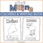 Maine Handwriting and Coloring Sheets