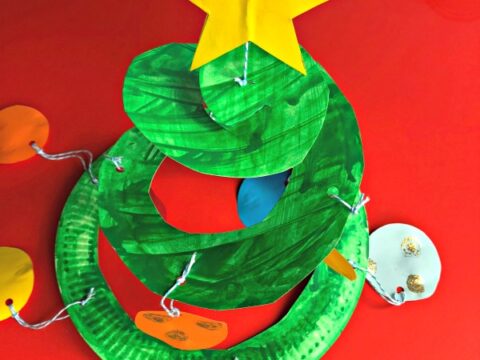 Image for Paper Plate Christmas Tree Whirligig 
