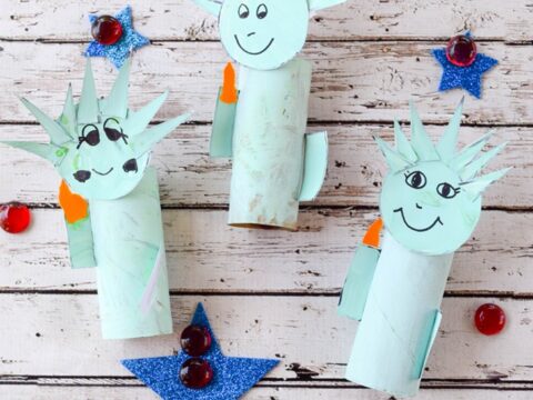 Image for Statue of Liberty Toilet Paper Roll Craft and Free Template for 4th of July -