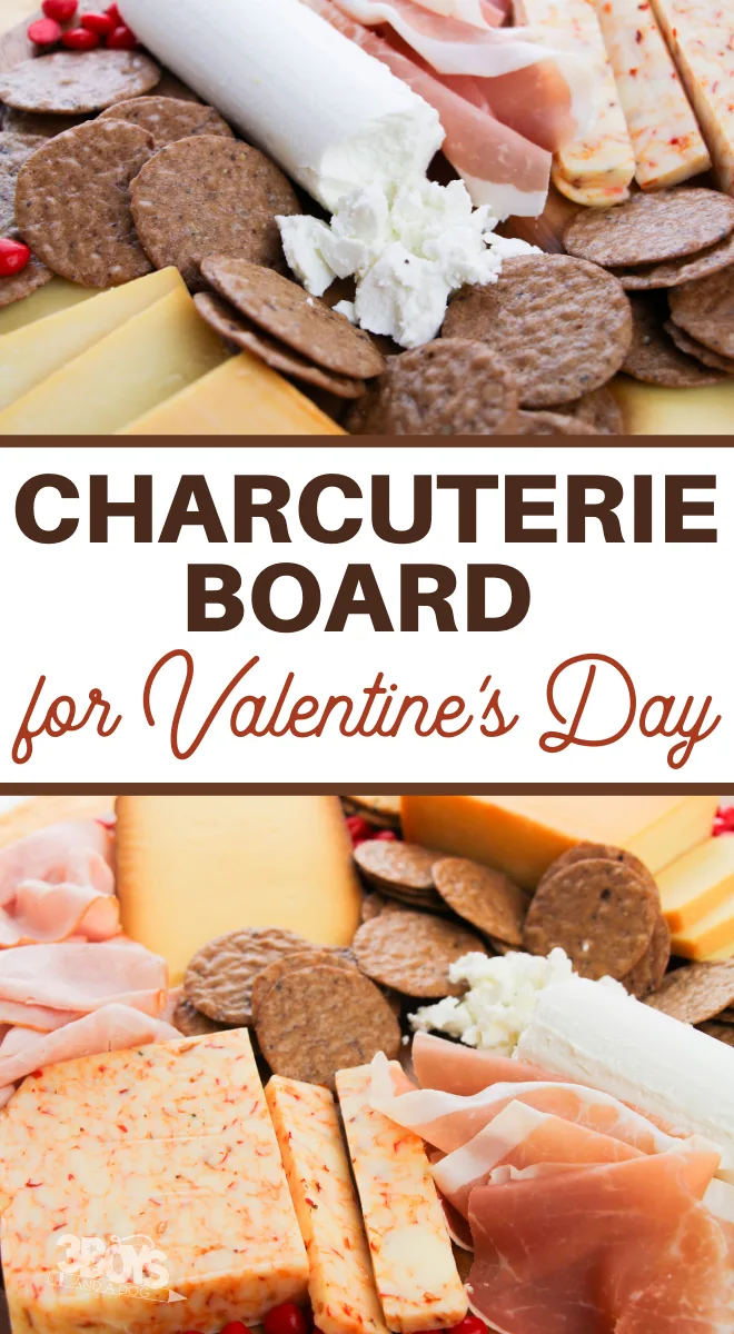 valentine charcuterie board for two
