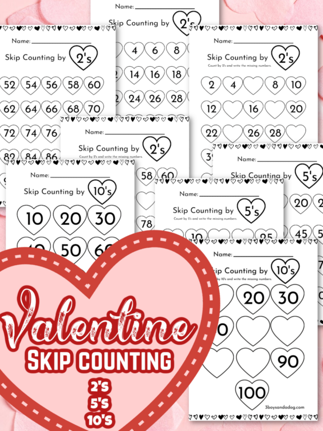 Valentine Skip Counting Printables