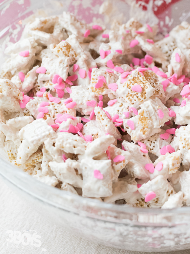 pink red and white muddy buddy recipe