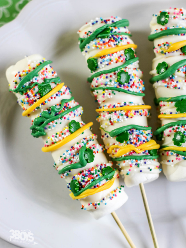 Super Fun Marshmallow Pops for St. Paddy’s Day