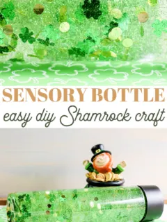 diy shamrock sensory bottle