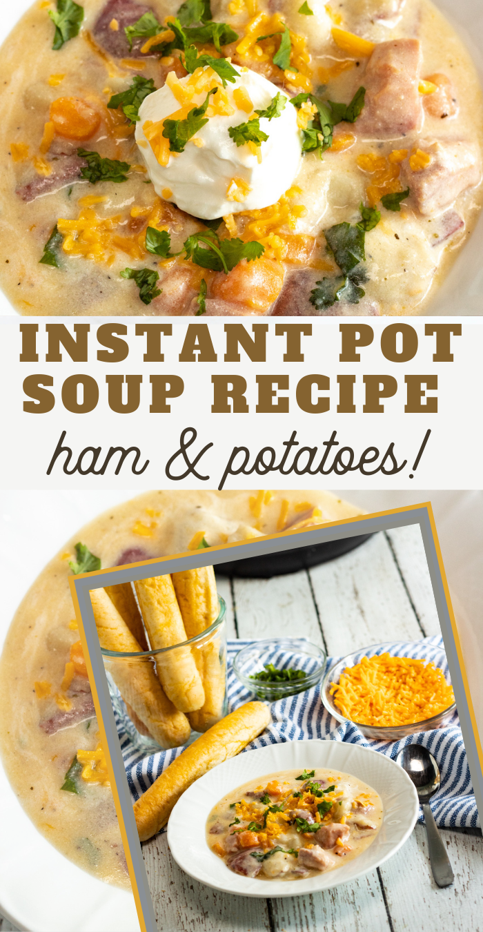 fast potato soup recipe with chunks of delicious ham