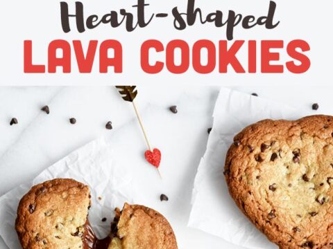 Image for Heart-shaped Chocolate Chip Lava Cookies