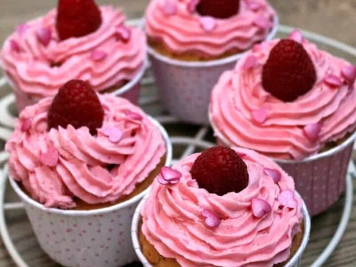 Image for Vanilla Cupcakes with Raspberry Buttercream, perfect for your Valentine