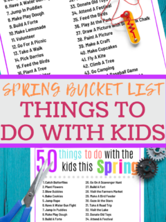 printable bucket list of things do with the kids this spring
