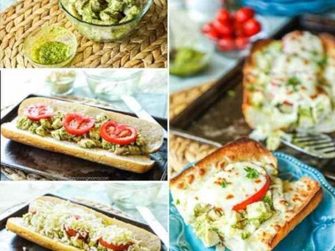 Image for Baked Chicken Caprese Subs • The Pinning Mama