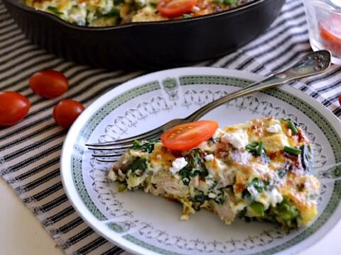 Image for Chicken-Spinach Frittata with Feta & Tomatoes