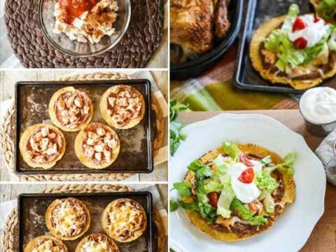 Image for Rotisserie Chicken Baked Tostadas • The Pinning Mama
