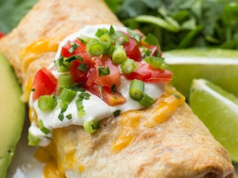 Image for Easy Baked Chicken Chimichangas (+VIDEO)