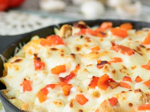 Image for Roasted Red Pepper Chicken Alfredo Casserole