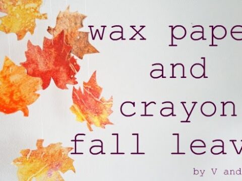 Image for how to: wax paper and crayon fall leaves