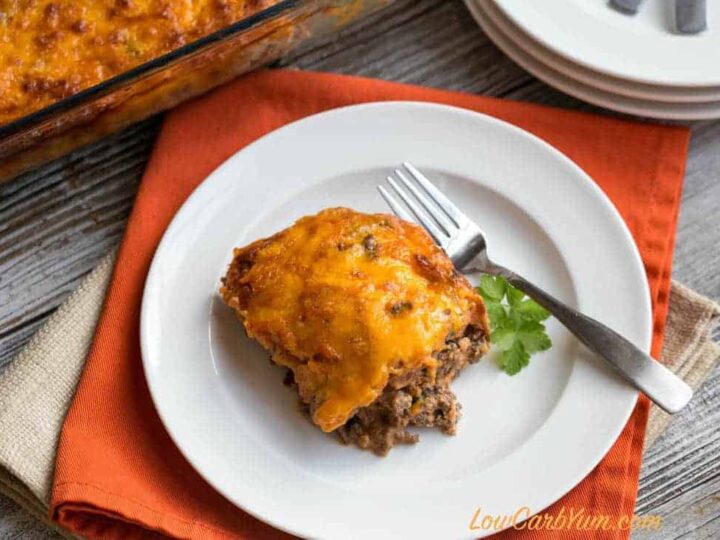 Image for Low Carb Bacon Cheeseburger Casserole - Gluten Free