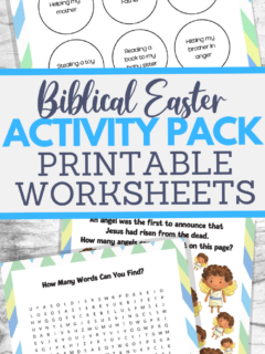 printable activity pack for Easter