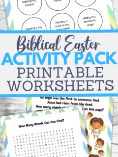 printable activity pack for Easter