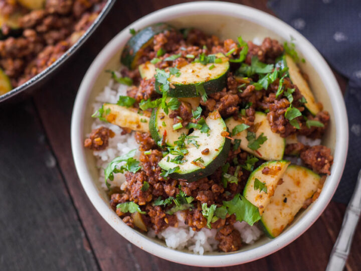 Image for Zucchini Beef Skillet Recipe a One-Pot Paleo Dinner
