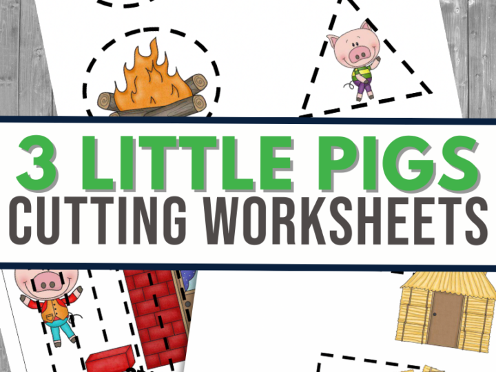 Image for Three Little Pigs Preschool Cutting Practice