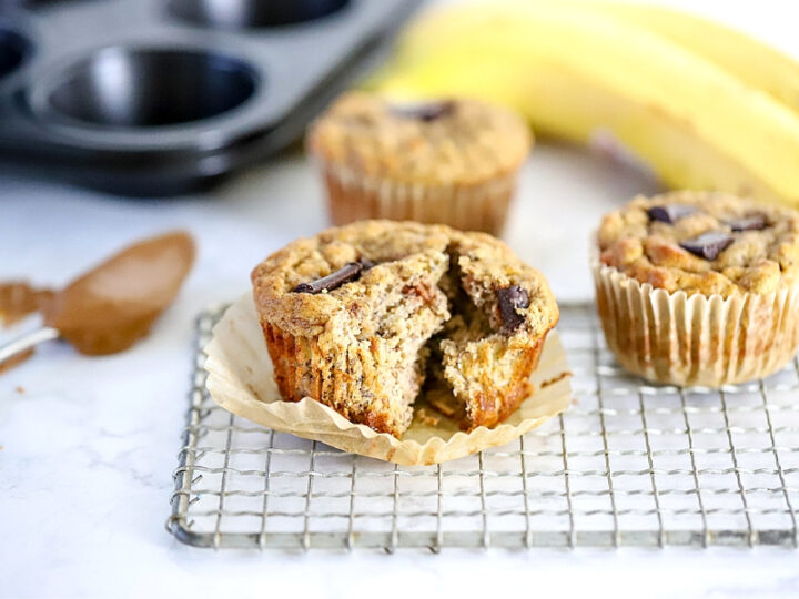 Image for Banana Almond Butter Muffins with Chocolate Chunks