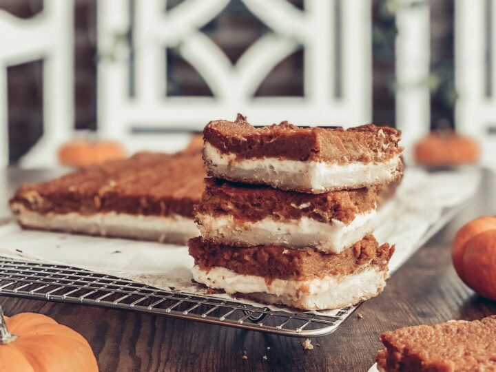Image for Pumpkin Pie Cheesecake Bars Recipe for Thanksgiving 