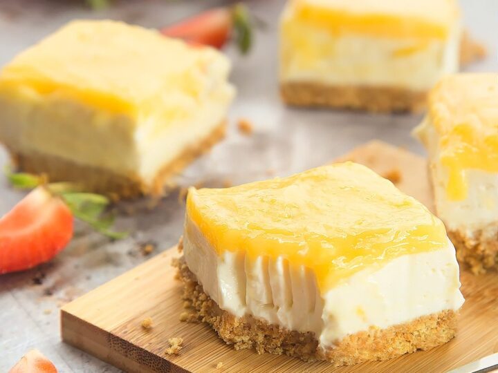 Image for Lemon curd yogurt cheesecake bars