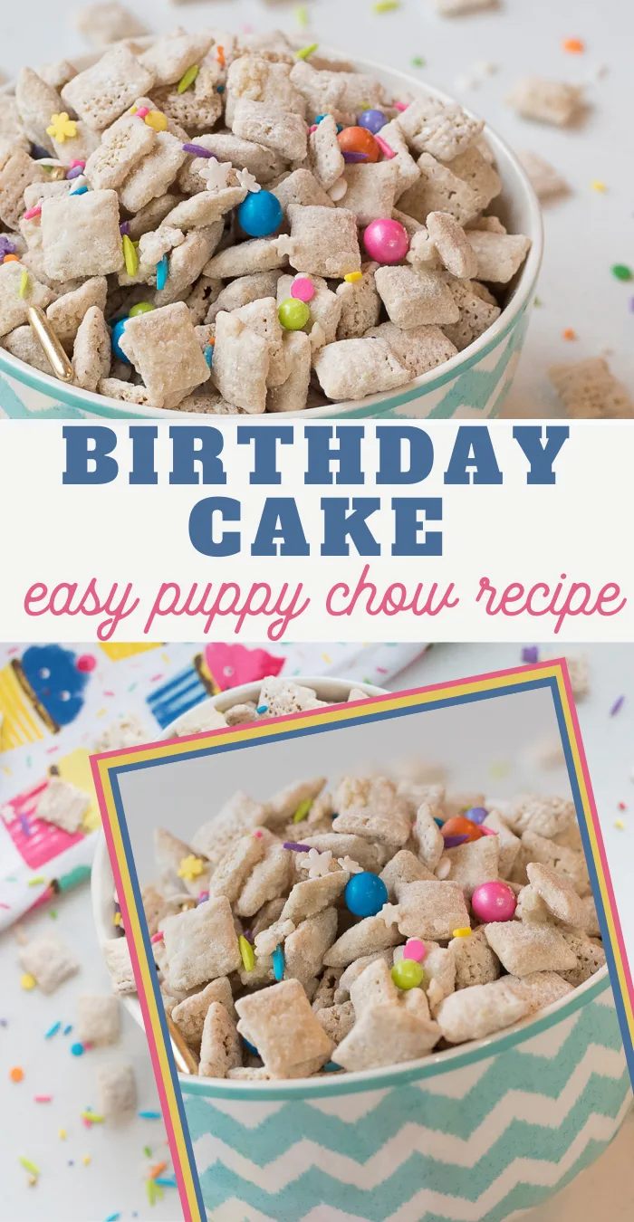birthday cake puppy chow recipe