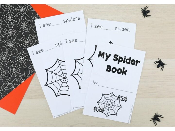 Image for Free Printable Spider Counting Book for a Preschool Spider Theme
