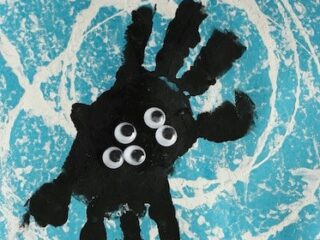 Image for Spider Handprint Craft – and a Cool Way to Paint a Spider’s Web
