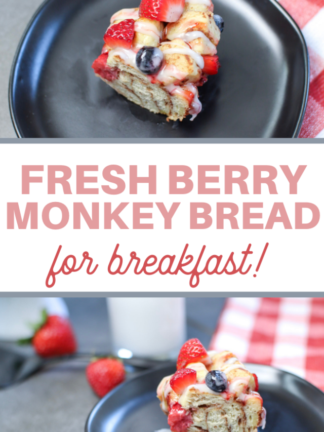 pull apart bread with fresh berries